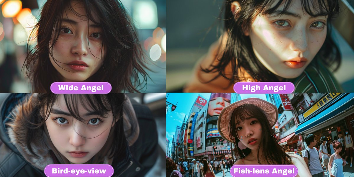 CONTROL THE CAMERA ANGEL COMPOSITION IN MIDJOURNEY

Use the camera angel composition below : 
-Wide angel
-High angel
-Bird-eye-view
-Fish-lens Angel

You can use 35mm as natural lens of camera composition

#AIイラスト #photography 
see more on thread