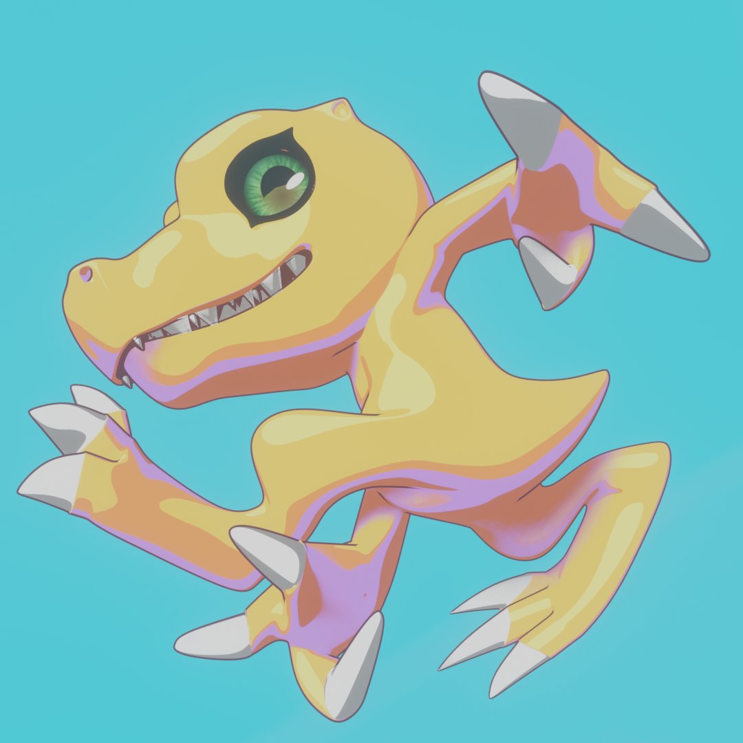ImaginaryJunni's tweet photo. @digimonweb_net I love this little guy! He's so cool and goofy at the same time.😁Please enjoy these renders I made of him. Can you recognize the poses? https://t.co/LEGIvHLPJk