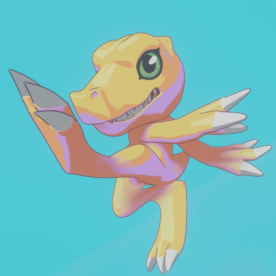 ImaginaryJunni's tweet photo. @digimonweb_net I love this little guy! He's so cool and goofy at the same time.😁Please enjoy these renders I made of him. Can you recognize the poses? https://t.co/LEGIvHLPJk