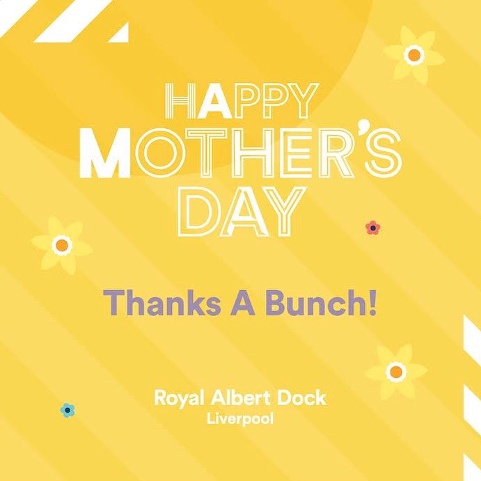 Happy Mothers Day! ⁠🌼 ⁠ Mums visiting us today can pickup a free bunch of blooms with a QR code to redeem exclusive offers from selected dock venues ⁠ For more details on Mother’s Day on the Dock visit albertdock.com/mothers-day/ ⁠ 📲⁠ #RoyalAlbertDock #Liverpool #MothersDay