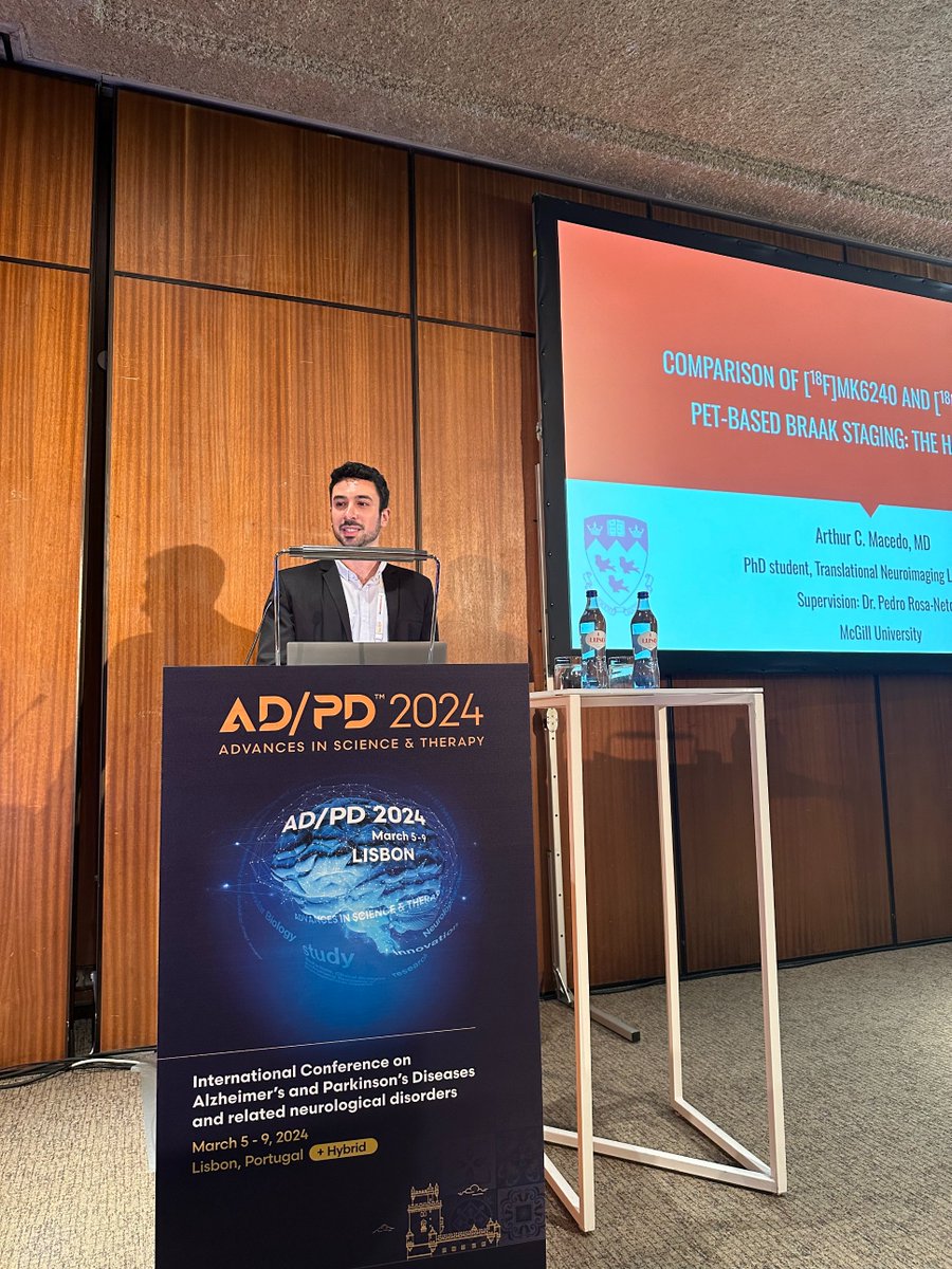 MacedoArthurC's tweet image. So glad to have presented my work at #ADPD2024 and extremely thankful to my team @Imaging_AD for all the support. Special thanks to my supervisor @pedrorosaneto and co-supervisor @TharickAPascoal for this opportunity 🧠🇵🇹