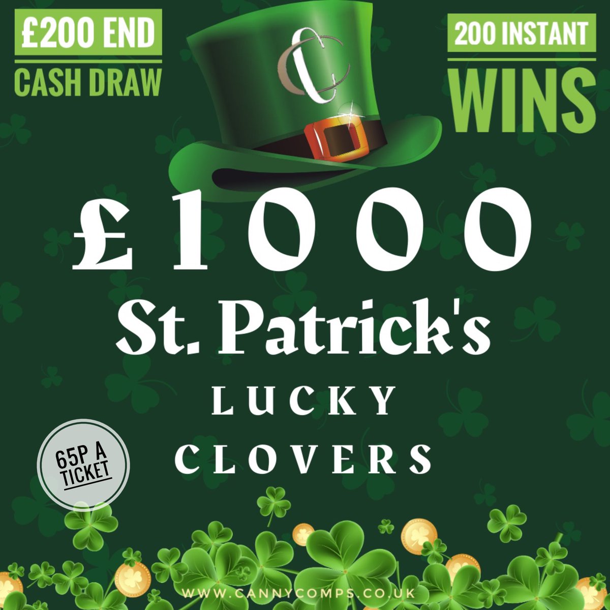 ☘️ NEW COMP ALERT ☘️ Find the hundreds of St Patrick’s Lucky Clovers hidden among the numbers. Hit a clover and win up to £50 cash, which are now instantly paid out and many more up for grabs and a final draw of £200 #cannycomps #stpatricksday2024 #StPatricksDay #wincash