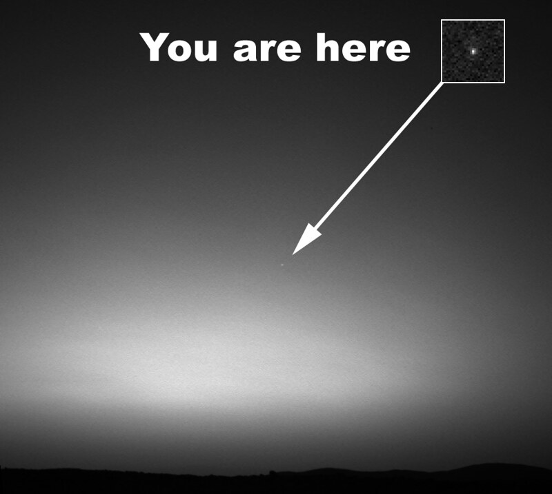NasaITA's tweet photo. Questa è la prima immagine della Terra dalla superficie di un altro pianeta. 

La foto venne scattata il 10 marzo di 20 anni fa oggi dallo Spirit Mars Exploration Rover un'ora prima dell'alba del 63simo giorno marziano, o sol, della sua missione. https://t.co/2JQnM1HY8N