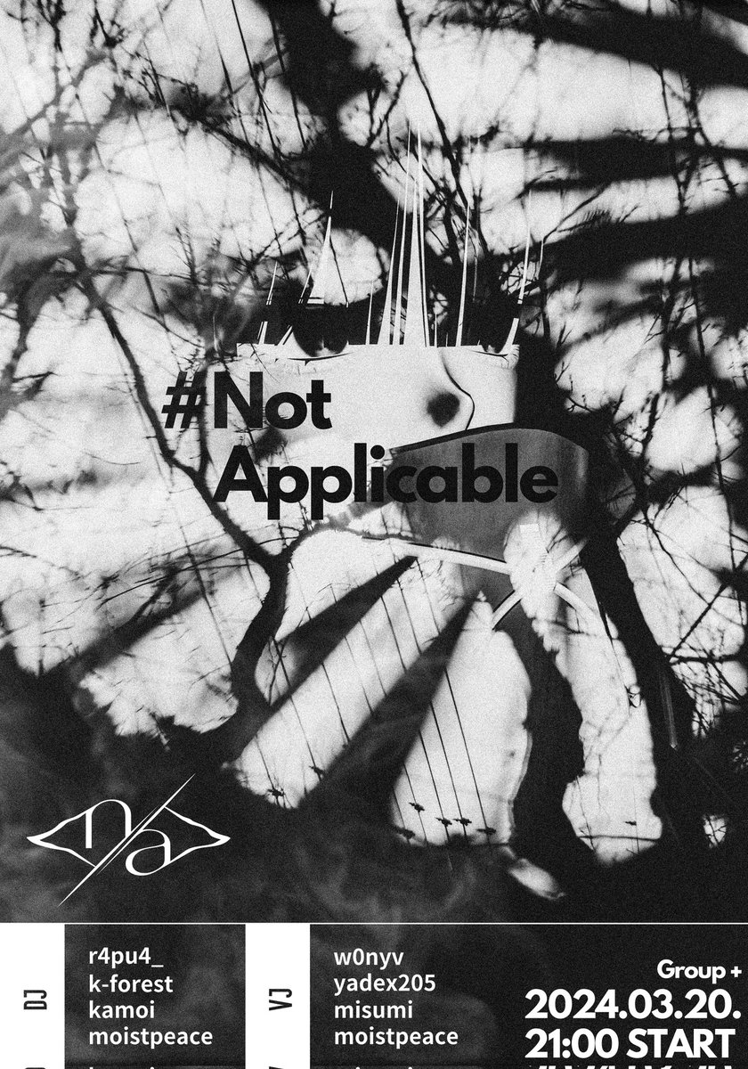 R4pu4 (@65r4pu47) on Twitter photo <n/a>vol.6 (Group+)
2024/3/20(Wed) 21:00~
20:50 OPEN
DJ
21:00 <a href="/65R4pu47/">R4pu4</a>
22:00 <a href="/Kforest34/">K-forest🐱🌲</a>
23:00 <a href="/Kamoi03/">鴨居</a>
24:00 <a href="/moistpeace/">moistpeace</a>
VJ
21:00 <a href="/W0NYV/">wonyu</a>
22:00 <a href="/yadex205_vj/">Yadex205</a>
23:00 <a href="/karasimemtai/">みすみ</a>
24:00 <a href="/moistpeace/">moistpeace</a>
JOINは各演者もしくは下記グループへ↓
vrchat.com/home/group/grp…
#NotApplicable_VR <n/a>vol.6 (Group+)
2024/3/20(Wed) 21:00~
20:50 OPEN
DJ
21:00 <a href="/65R4pu47/">R4pu4</a>
22:00 <a href="/Kforest34/">K-forest🐱🌲</a>
23:00 <a href="/Kamoi03/">鴨居</a>
24:00 <a href="/moistpeace/">moistpeace</a>
VJ
21:00 <a href="/W0NYV/">wonyu</a>
22:00 <a href="/yadex205_vj/">Yadex205</a>
23:00 <a href="/karasimemtai/">みすみ</a>
24:00 <a href="/moistpeace/">moistpeace</a>
JOINは各演者もしくは下記グループへ↓
vrchat.com/home/group/grp…
#NotApplicable_VR
