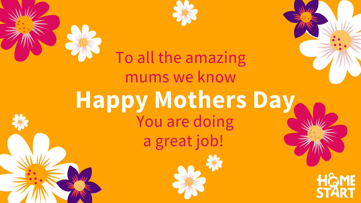 Wishing a very happy Mother's Day to all the wonderful mothers out there. We know motherhood isn't always easy, which is why we are here to support you. But we also know what an amazing job you do🧡 #HappyMothersDay #MothersDay #HomeStartIsHereForYou
