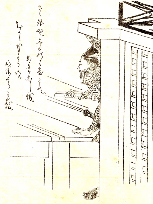 後に台頭する武士の間でも歌を用いたやり取りが美談として残るのは、彼らもまた平安期の軍事貴族の末裔であったということだろう。
(都落ちの際、俊成に歌を託す平忠度) 