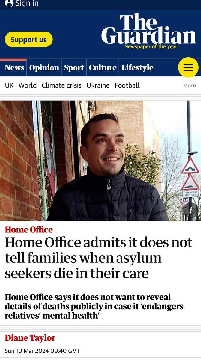 Suicide Intervention & prevention has become a primary job for asylum support NGOs & gov continue to obfuscate & hide the problem. This crucial piece reveals the gov aren’t even telling families of the death of loved ones. Comprehensive dehumanisation. theguardian.com/politics/2024/…
