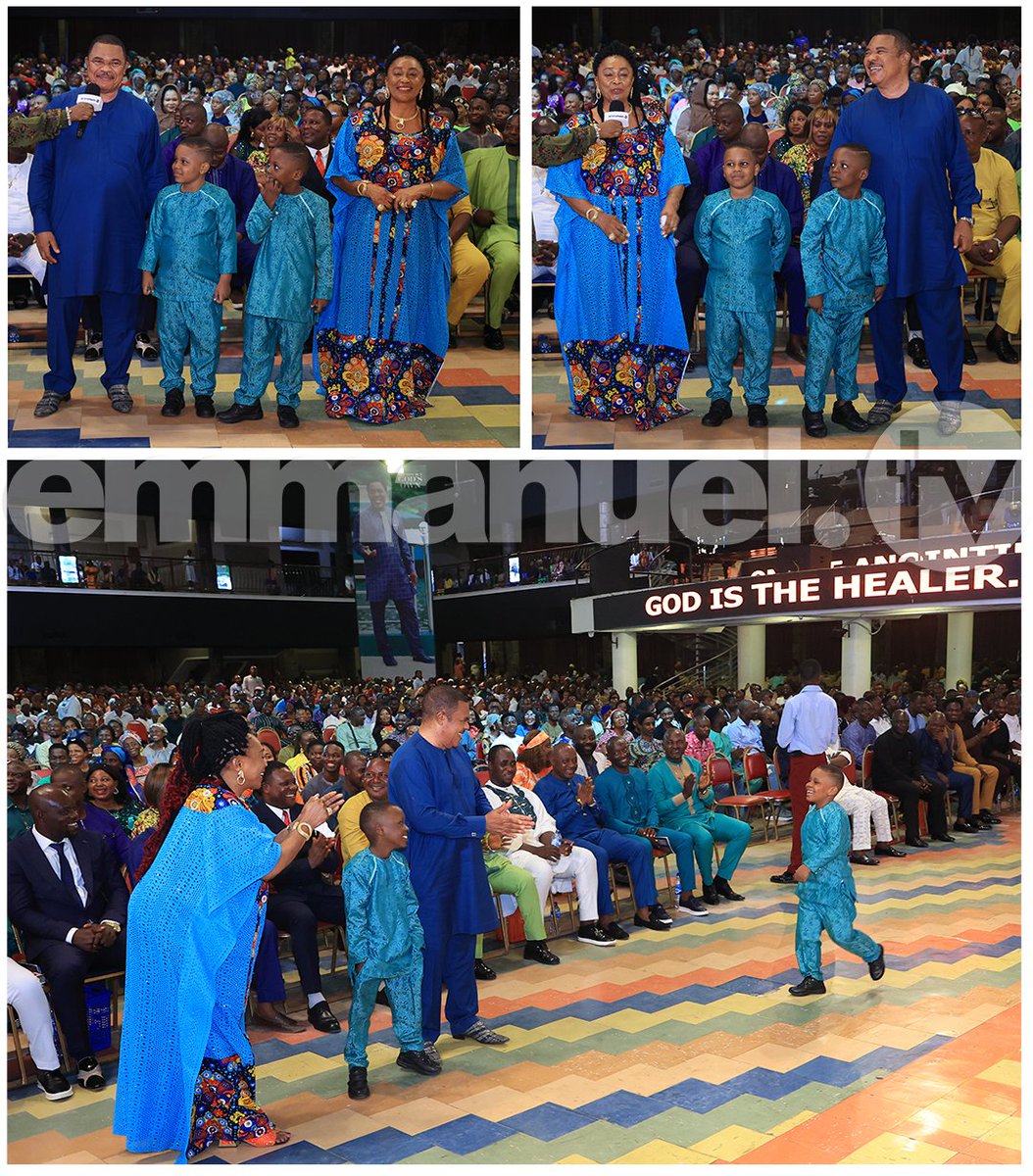 SCOANTBJoshua's tweet photo. Divine, a twin boy, had woken up one morning unable to walk. His parents were surprised but they reposed their faith in Jesus Christ, so they brought him to The Arena Of Liberty for a touch sanctioned by the Throne Of Grace. “I started to shiver once I saw my boy in that condition, fearing the worst,” said Divine’s father on March 3, 2024. To the glory of God, after prayer ministration by Pastor Evelyn Joshua, Divine got on his feet and began to walk freely. In no time, his appetite returned and he ate a hearty meal. Six-year-old Divine demonstrated his healing in The SCOAN, alongside both his parents. His mother advised others to take their problems to God Almighty.