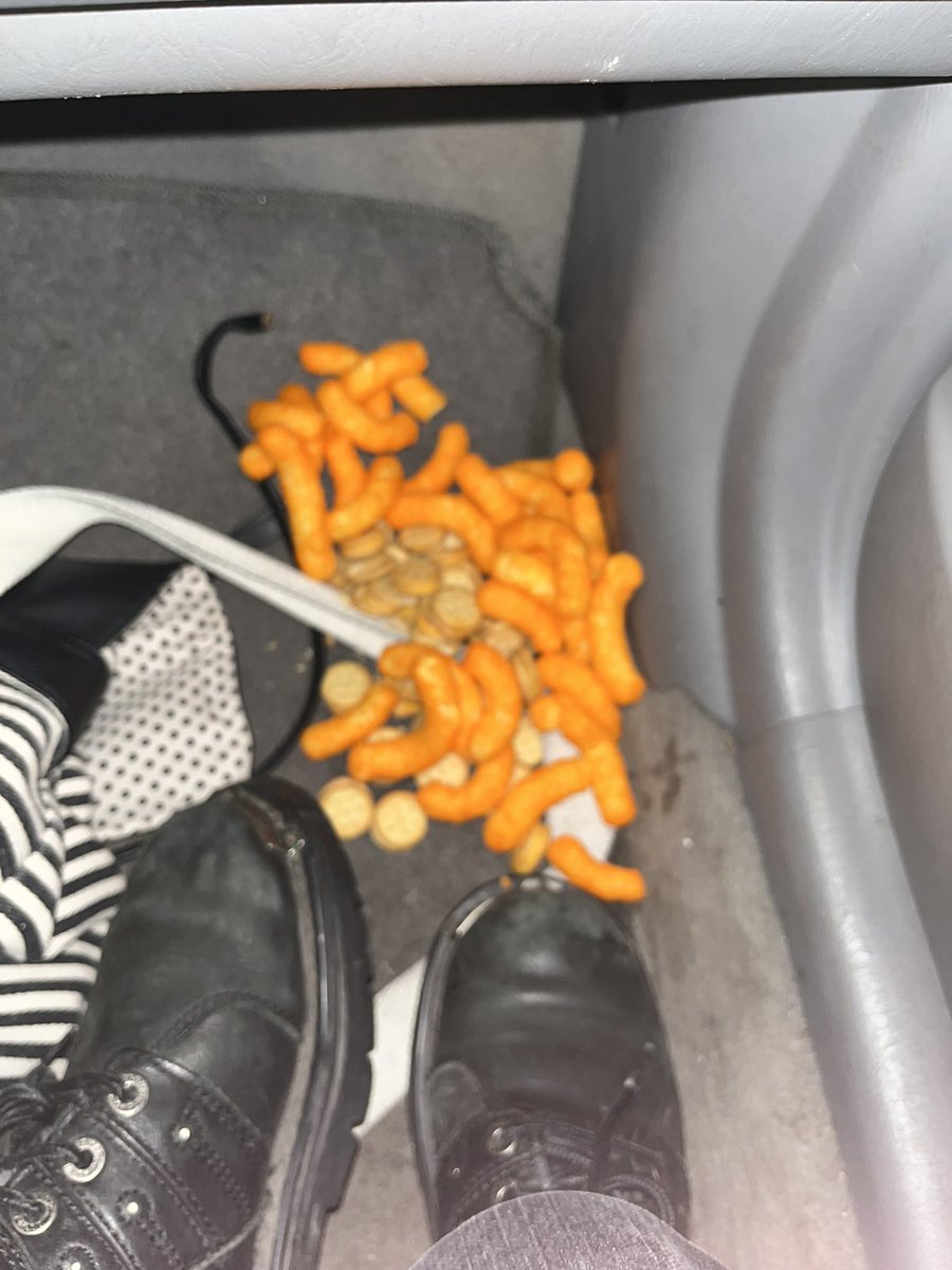 Laurelzeez's tweet photo. I’m so mad this ended up blurry but I’m crying and shitting myself because I just violated my friend’s car because there was a sharp turn 😭😭😭 https://t.co/aLZHTJqjns