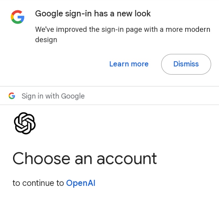 Google Sign In Ui why is this banner still here 🤦♂️ just roll out the new ui already!