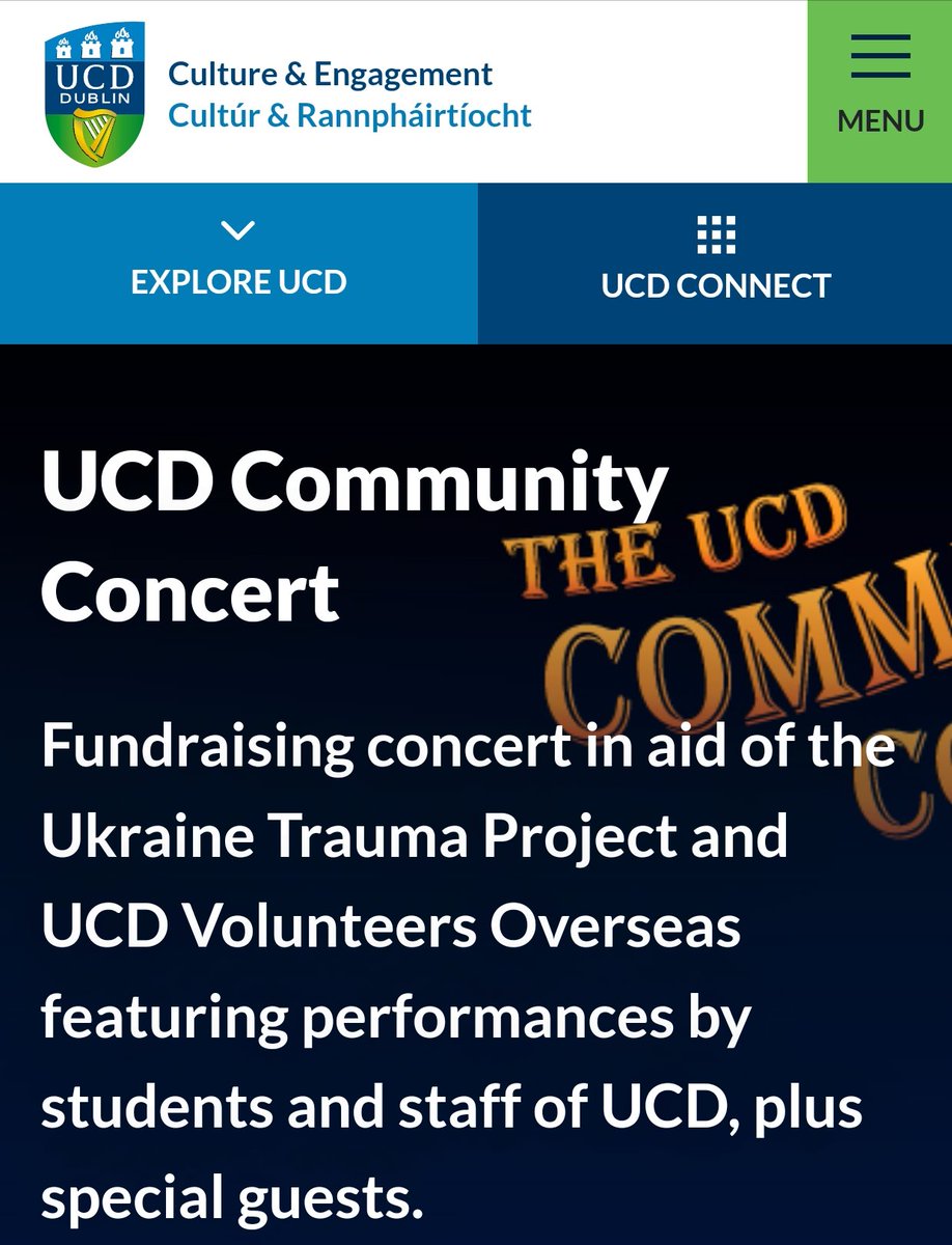 Ukrainian Community in Ireland (@ukraineireland) on Twitter photo Concert in support of <a href="/UCDems/">UChicago Dems</a> Ukraine Trauma Project will take place on Tue Apr 9 #Dublin
It is a fantastic initiative to support - follow the link to buy tickets and/or donate:
ucd.ie/engage/engagem… Concert in support of <a href="/UCDems/">UChicago Dems</a> Ukraine Trauma Project will take place on Tue Apr 9 #Dublin
It is a fantastic initiative to support - follow the link to buy tickets and/or donate:
ucd.ie/engage/engagem…