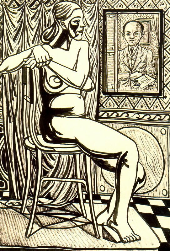 artistzabaleta's tweet image. Seated female nude and artist's self-portrait wikiart.org/en/rafael-zaba…