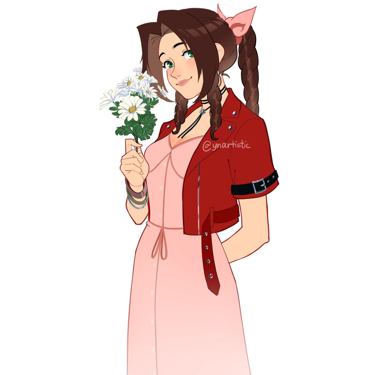 improved on an old artwork >< Our favorite local flower girl! #FF7Rebirth #AerithGainsborough