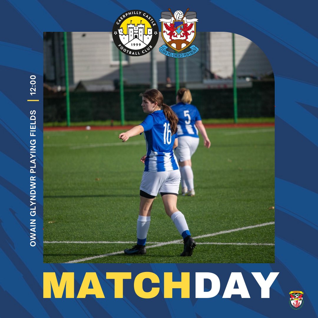 ▶️ MATCHDAY

We’re away to Caerphilly this afternoon ⚽️ 

🆚 Caerphilly 
🏆 SWWGL Women Combined
🏟️ Owain Glyndwr Playing Fields
📍CF83 1AB
🕐 Kick off: 12:00