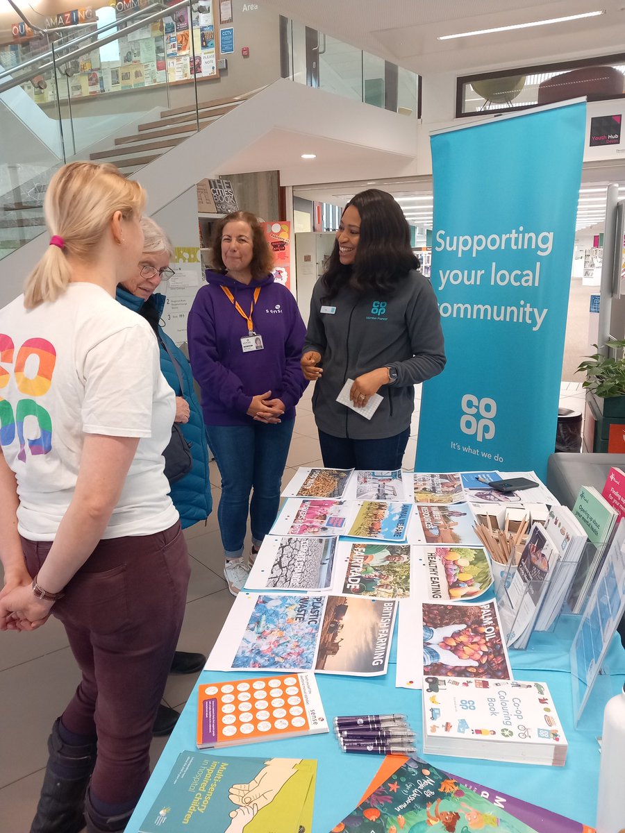 Great membership event yesterday @ExeterLibrary! Chatted to 70+ people about @coopuk membership & how it helps you & your local community, & found out which global issues are most important to people in Exeter. Thanks to Queen St store for donating products for the stall 💙