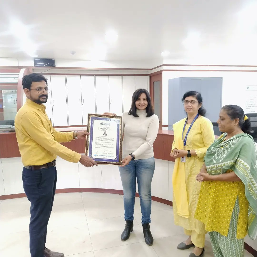 ManishaKick's tweet photo. On the Occasion of International Women's day , I feel honoured to be nominated and received the Adi Shakti Award 2023-24 by Cosmos Co-Op. Bank.

Thank You for this scroll of honour.

#WomensDay24 #Kickboxing #athlete #manishakick #google #womenempowerment https://t.co/IHFjWEuITi