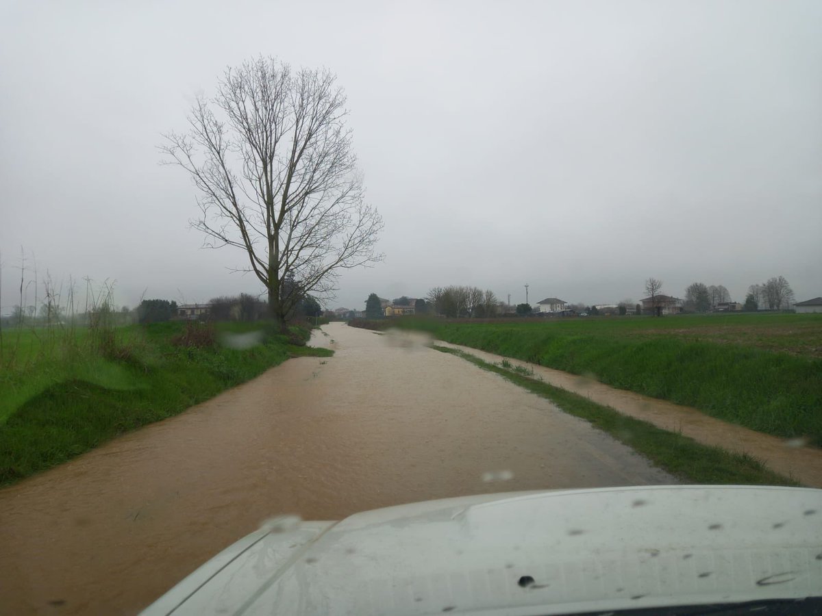 PCProvAL's tweet photo. 10 marzo 2024
⚠️ Si segnala chiusura della strada comunale #Bassignana - #Montecastello loc. Fiondi allagata in piú punti
Foto: #RdV Vito Giardino https://t.co/SxePCzSEmx