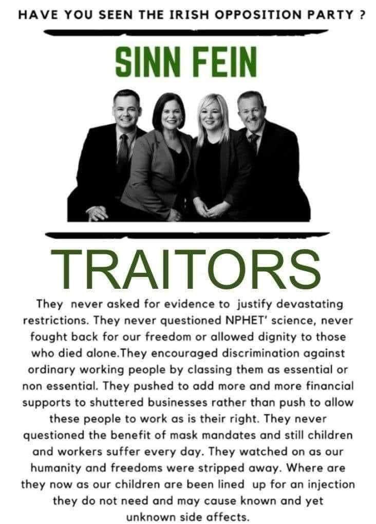 NewEarth1234's tweet photo. @keira_con Finally a nation awakens to the rot that is the controlled opposition of Sinn Fein.
#DirectDemocracyNow https://t.co/079uqxnlmt