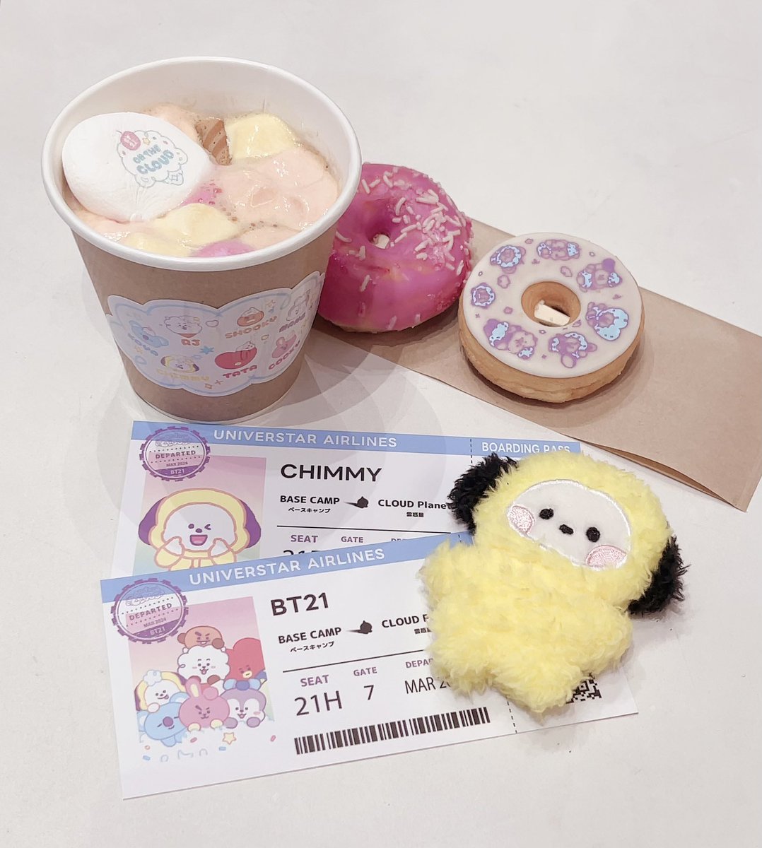 sckmy208's tweet photo. やっぱり行っちゃった💜
ドーナツ美味しかったしチミちゃん自引き🥺
#BT21 #OntheCloud #スイーツワゴン #原宿 https://t.co/S5P49FuvcU