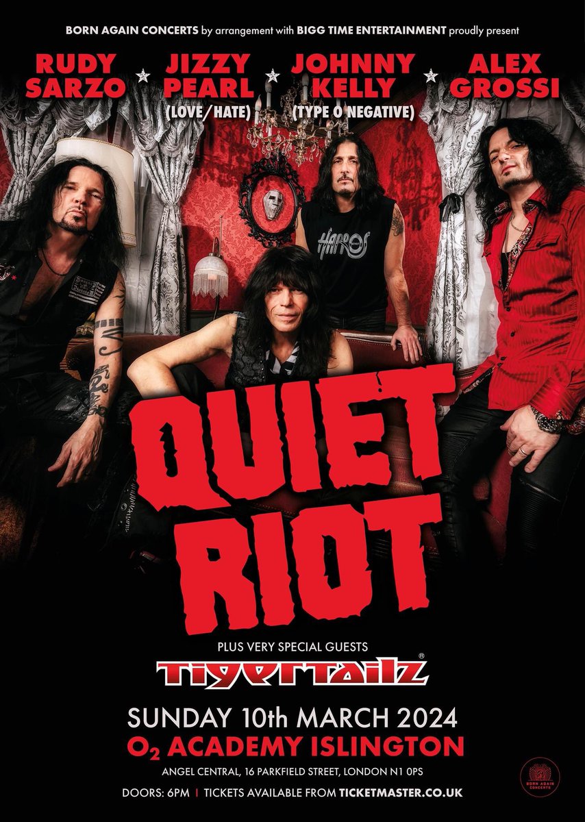 Heading off to the @O2AcademyIsl tonight to see @QUIETRIOT and @TailzOfficial gonna be a good one ❤️🤘🏻