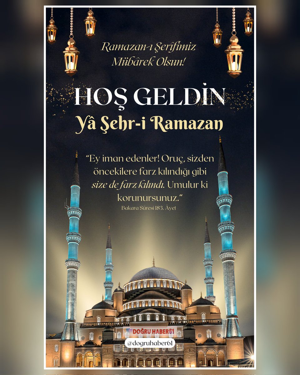 • Ramazan-ı Şerîfimiz Mübârek Olsun! • Rabbim hakkıyla edâ edebilmeyi, feyzinden, bereketinden istifade edebilmeyi cümlemize nasîp eylesin. Âmîn...