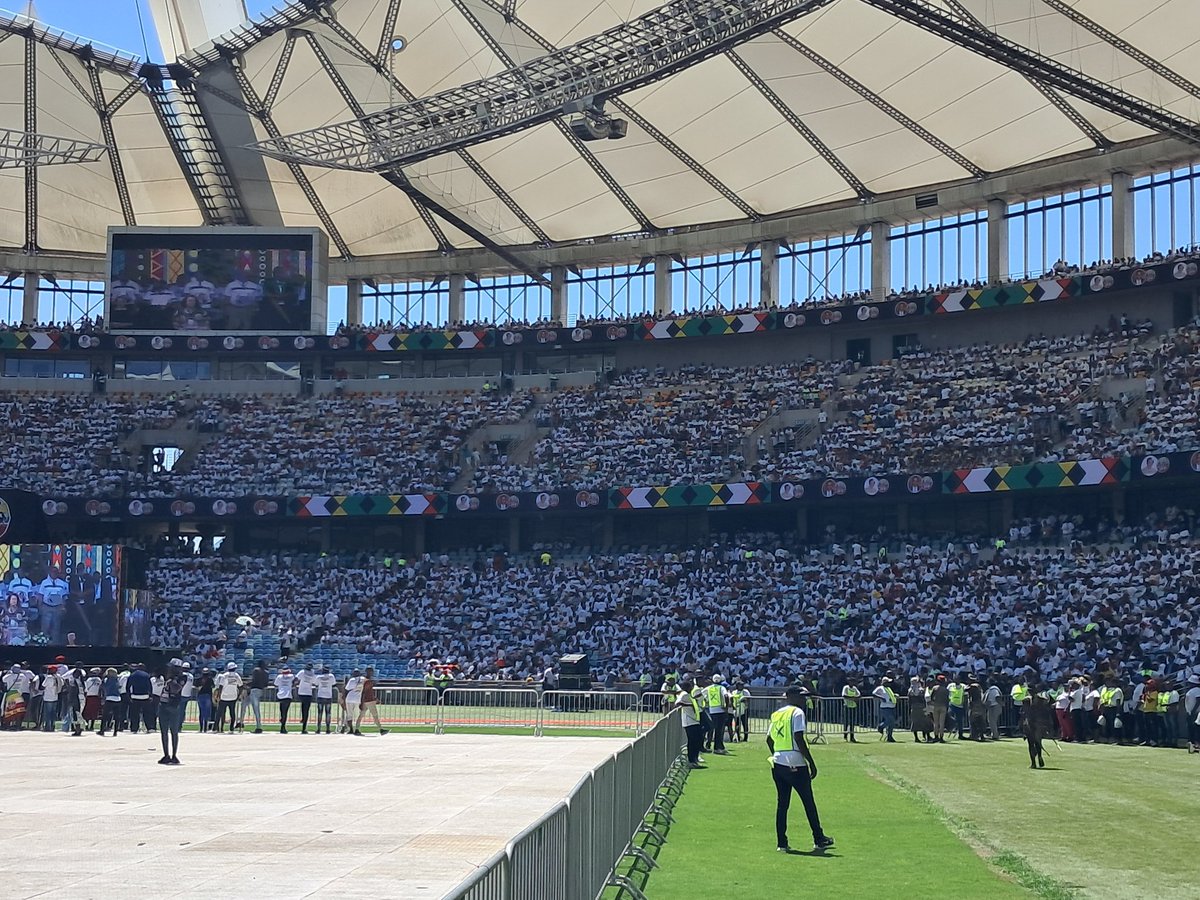 ZANewsFlash's tweet image. PICS: These pictures shows inside Moses Mabhida stadium in Durban right now. This is where the IFP is launching its manifesto.