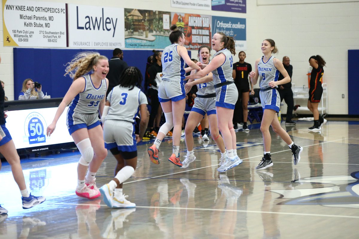 Daemen Womenโs Basketball (@daemenwbb) on Twitter photo The game winning shot โก๏ธ the game winning reaction ๐ฅ
Check out all photos from yesterday's electric <a href="/ECCSports/">East Coast Conference</a> semifinal vs. UDC to prepare for the championship game this afternoon!!
flic.kr/s/aHBqjBgSRA The game winning shot โก๏ธ the game winning reaction ๐ฅ
Check out all photos from yesterday's electric <a href="/ECCSports/">East Coast Conference</a> semifinal vs. UDC to prepare for the championship game this afternoon!!
flic.kr/s/aHBqjBgSRA