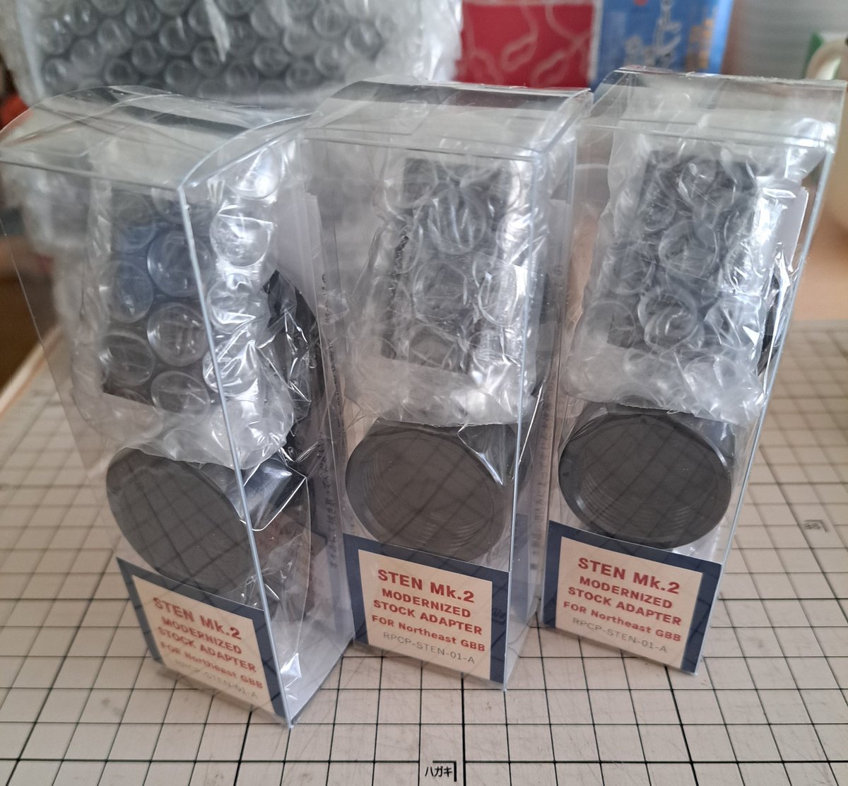 Prio_0730's tweet photo. [NE STEN Mk.2用モダナイズドストックアダプター]

お陰様で第1ロット分(完売)の発送が完了いたしました。

現在第2ロット分を受注しております。(15日までの予定)

工場の都合で第3ロット目からはかなり値上げになります………。

宜しくお願いいたします。

#ミリタリー物販
#STENGUN近代化計画 https://t.co/WwsWO1aq5f