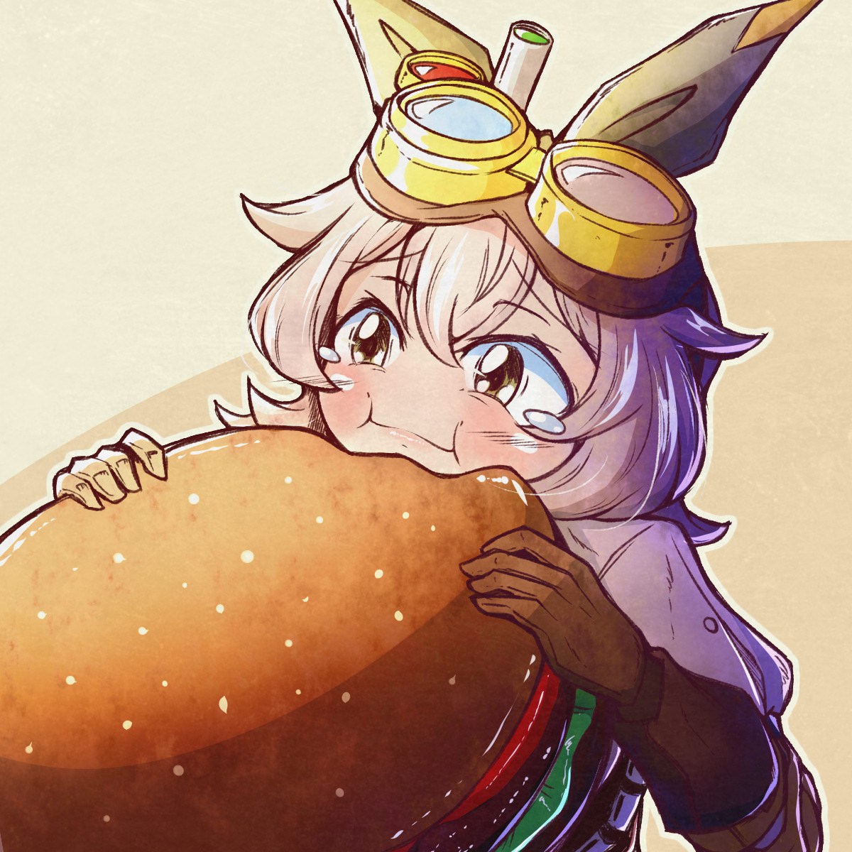 「Warmin' up with bagel having a big borga」|H (エイチ) 🈺のイラスト