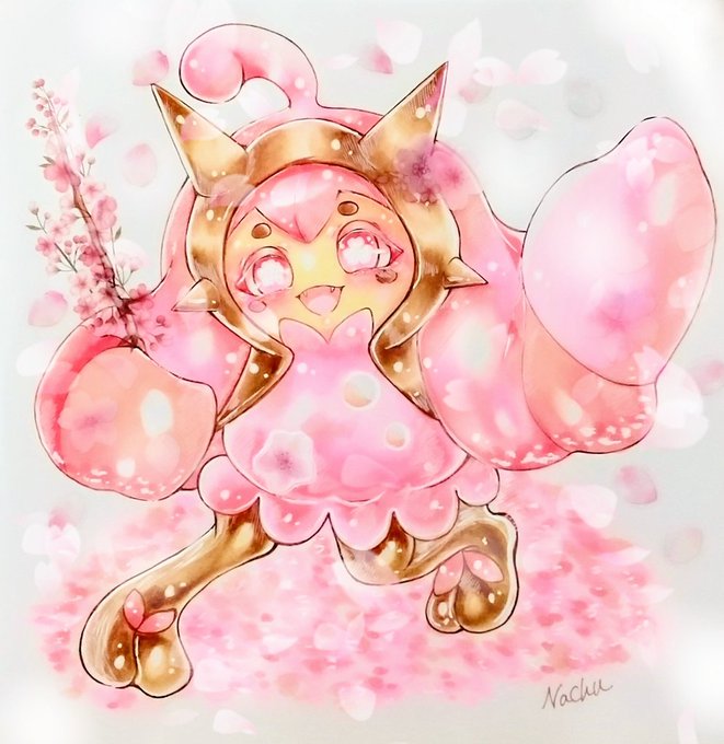 さくらの面#春色ポケモン#ポケモンイラスト 