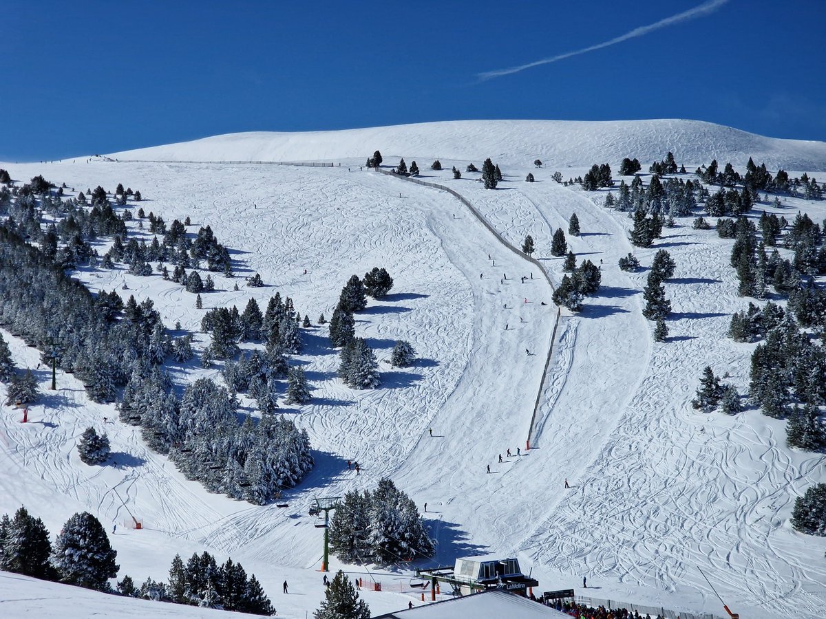 MeteoGasso's tweet image. Brutalíssim com està @SnowLaMolina i Alp2500! Nevada de la temporada i dels últims anys, des del Glòria! ❄️⛷️🍰 #powderday