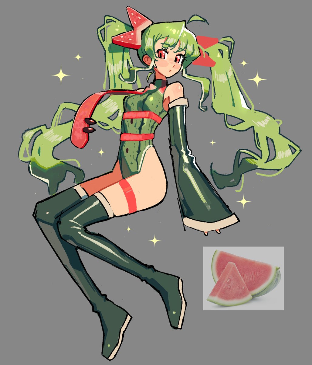 KaatokunArt's tweet image. 🍉Miku
