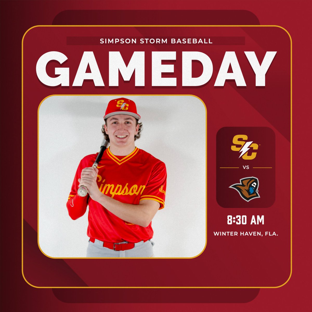 Kicking off our Florida slate with two games against the Monks!

🆚 Saint Joseph's
🕣 8:30 a.m. CT (DH)
📍 Winter Haven, Fla.
📊 tinyurl.com/m9e58ex8
🖥️ tinyurl.com/24ak3z27 ($)

#rollriversBSB #d3baseball