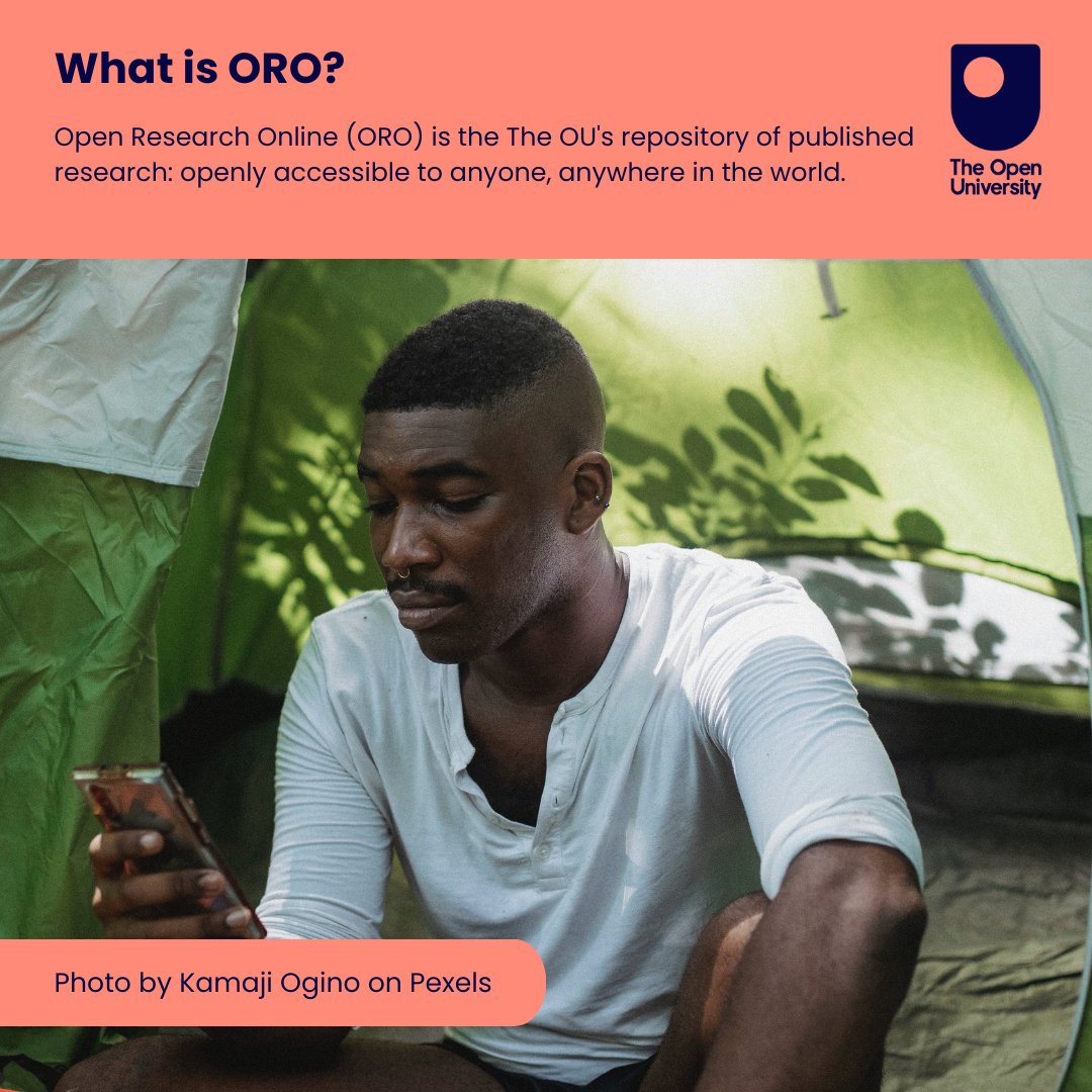 Open Research Online (ORO) is the Open Access repository of The Open University's peer reviewed and published research. The service is publicly accessible and can be browsed and searched freely. 👉 ow.ly/PL9h50QxOUe