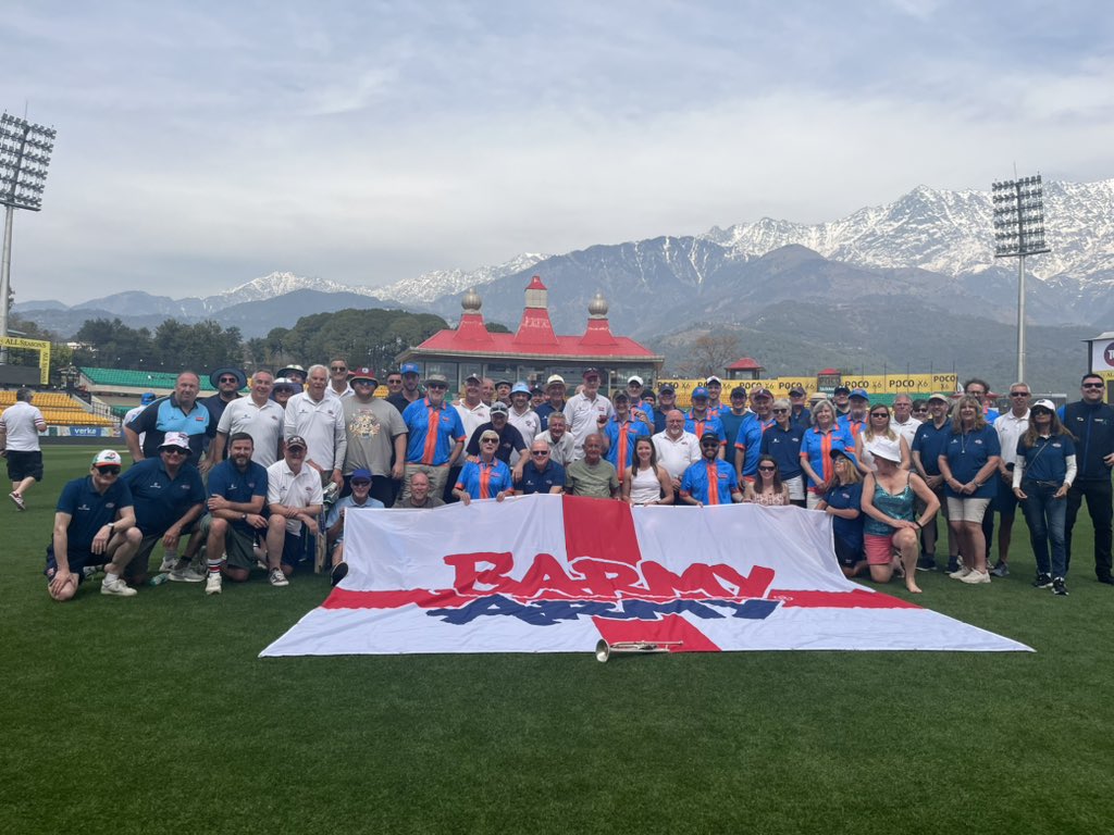 A special day at the @himachalcricket stadium that will live long in the memory ❤️ To allow our travel tour group a once in a lifetime opportunity is what @TheBarmyArmy is all about. Come and find out for yourself 🙌