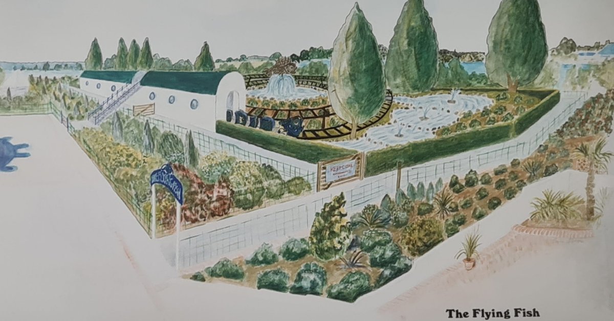 THORPEPARK's tweet photo. Happy 40th #birthday to our fantastically fun &amp; our first ever #rollercoaster, Flying Fish!🥳🎈🎢

Here’s some photos of Flying Fish’s 1989 concept(ion) art🎢

#ThorpePark tickets from £29pp👉 https://t.co/QEDUgNWiQe

#ThemePark #DayOut #Visit #HappyBirthday #Forty #Fortieth https://t.co/jsJ5vGmQFZ