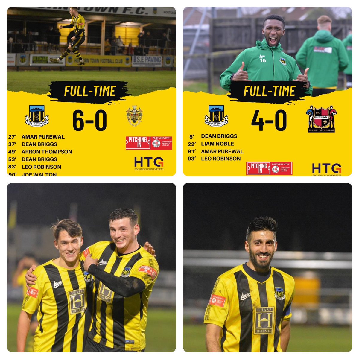 Canny week at football mind 👀 🖤💛 10 goals, 2 clean sheets, @P70AMA goes top of the @NorthernPremLge East golden boot table & young Leo Robinson scores 3 in 3 alongside some outstanding performances from every single player 👏👏👏