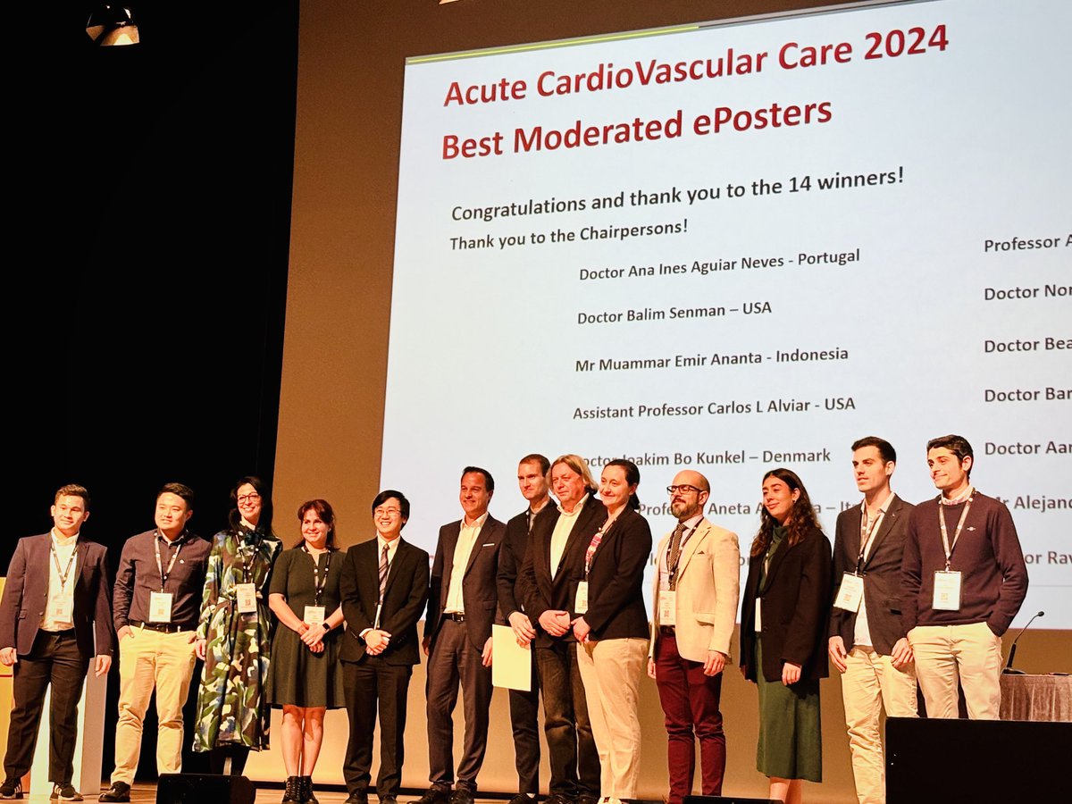 Congratulations to ⁦@BalimSenmanMD⁩ ⁦@carlosalviar⁩ and David Rhee for being research winners ⁦@escardio⁩ #ACVC2024! ⁦@NYULH_DeptofMed⁩ ⁦@DukeCardFellows⁩ ⁦@glennfishman⁩ ⁦@CCCEnthusiasts⁩ ⁦@ChrisBarnettMD⁩ ⁦@ACVCPresident⁩ ⁦