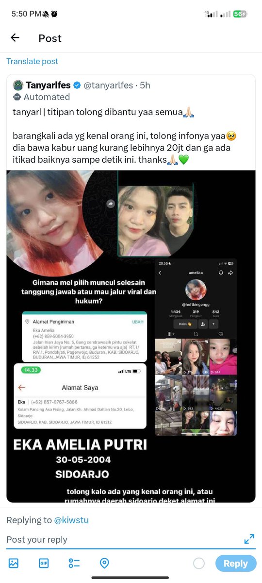 lucysnowwyxz's tweet photo. PENIPUAN‼️‼️

Guys be aware ya sama org ini, dia nipu aku termasuk 900+ org lainnya. https://t.co/FCjrGnuyQy
