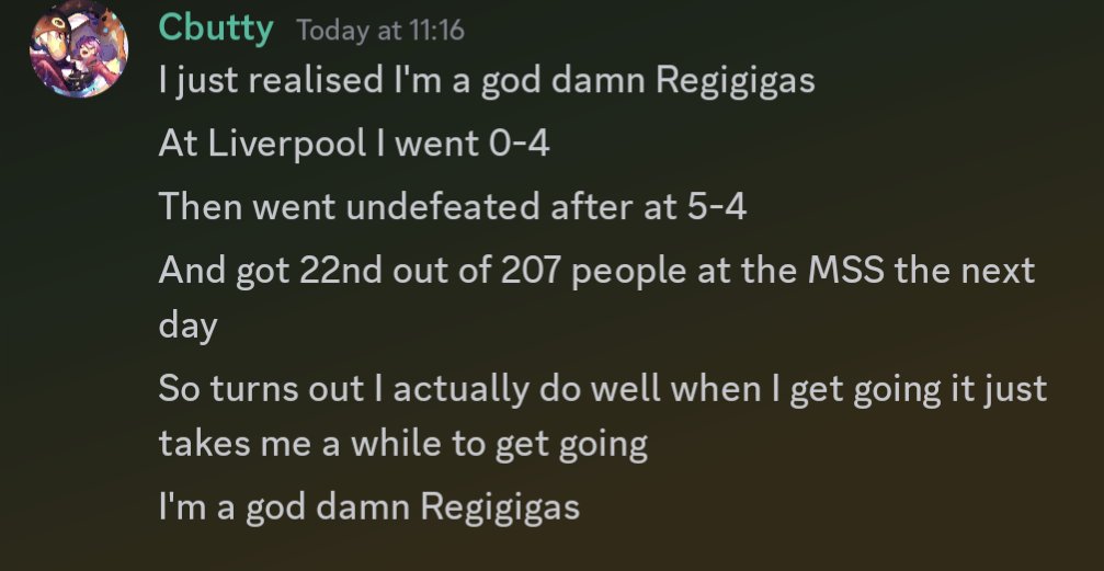 I'm a fucking Regigigas