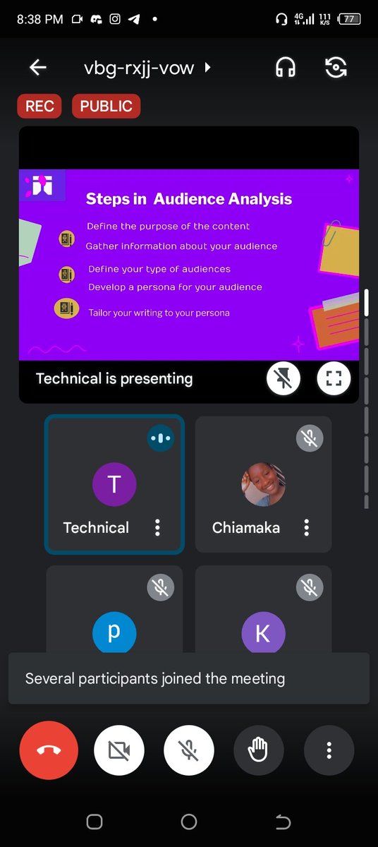 prayzose's tweet photo. We had the second class on audience analysis and @Joklinztech asked if we had any questions and nobody had any. He then casually said he must be a good teacher and I couldn't agree more👏👏.
I'm super excited for this mentorship program @TechnicalWriti6 @Joklinztech 
Thank you https://t.co/A0GRULMaLm