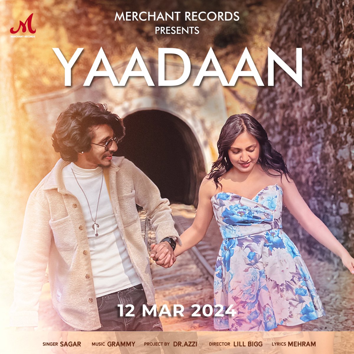 Unveiling #Yaadaan: A symphony of talent by @SagarSharma. Premieres March 12th on our YouTube channel and all streaming platforms. Don't miss it! 

#MerchantRecords #SalimSulaiman