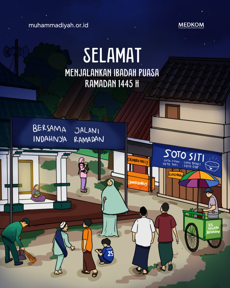 Besok sudah puasa ni sobatMu.
Yuk bersama-sama meningkatkan ibadah di bulan Ramadan! Bulan istimewa yang dinanti Muslim di seluruh dunia.

Jangan lupa tarawih ya malam ini!

#Muhammadiyah #Ramadan1445H #IslamBerkemajuan