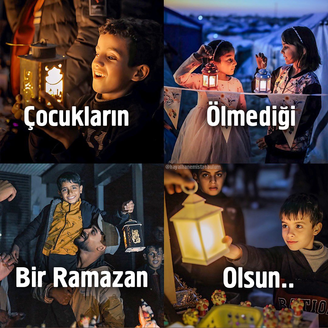Allahım; 
Çocukların ölmediği bir ramazan olsun… 

#Ramadan 
#Ramadan2024