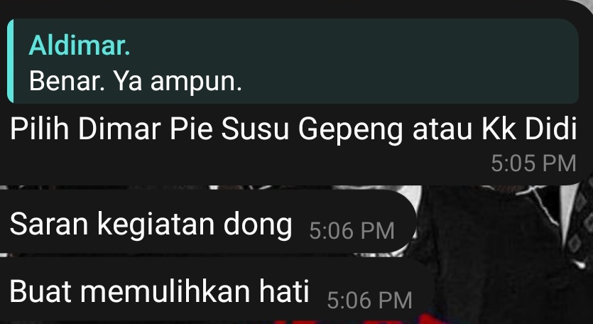 Kakak adik kok bisa-bisanya sama-sama nyari kegiatan buat memulihkan hati?