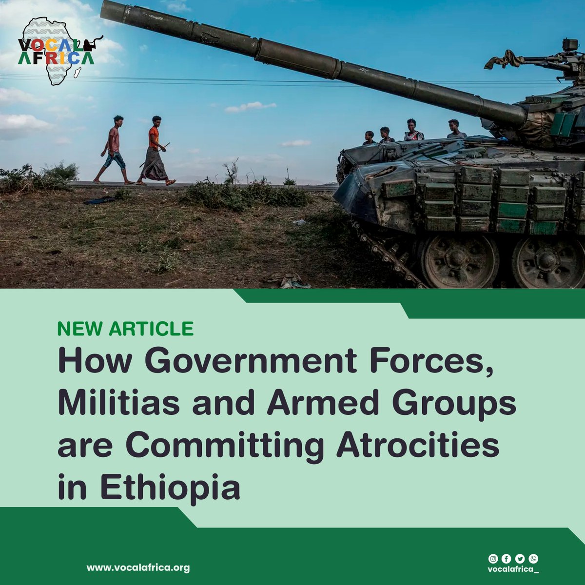 Our latest article sheds light on the alarming atrocities committed by government forces, militias and armed groups in #Ethiopia Read👉rb.gy/tc0ph3 #Ethiopia #Tigray #Amhara
