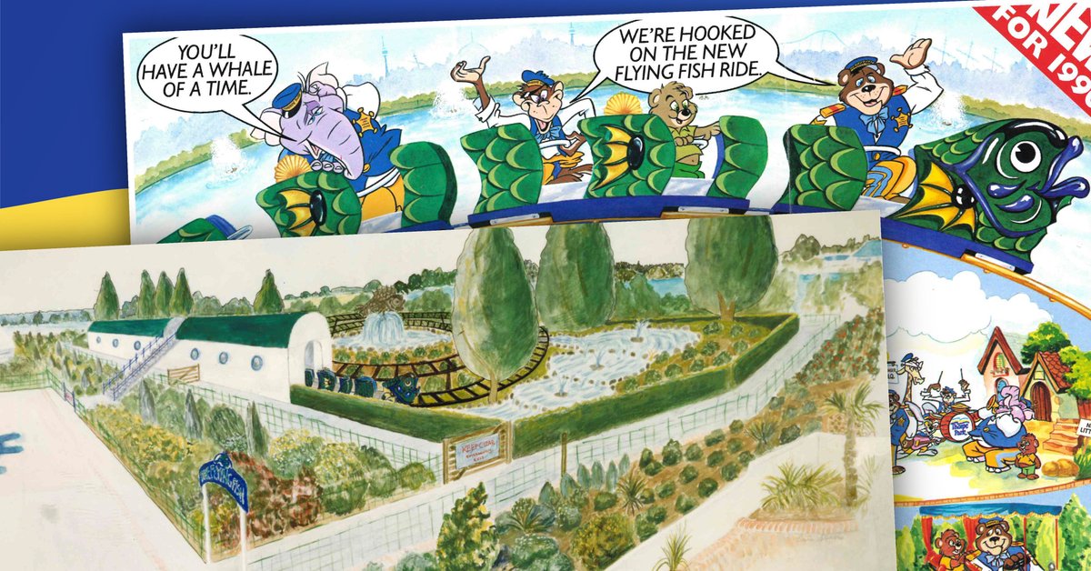 THORPEPARK's tweet photo. Happy 40th #birthday to our fantastically fun &amp; our first ever #rollercoaster, Flying Fish!🥳🎈🎢

Here’s some throwback photos of Flying Fish in its original blue &amp; green colour palette🎢🎨

https://t.co/BJzeV2AyVE 

#ThorpePark #ThemePark #DayOut #HappyBirthday #Forty #Fortieth https://t.co/xn9ps4aEwC