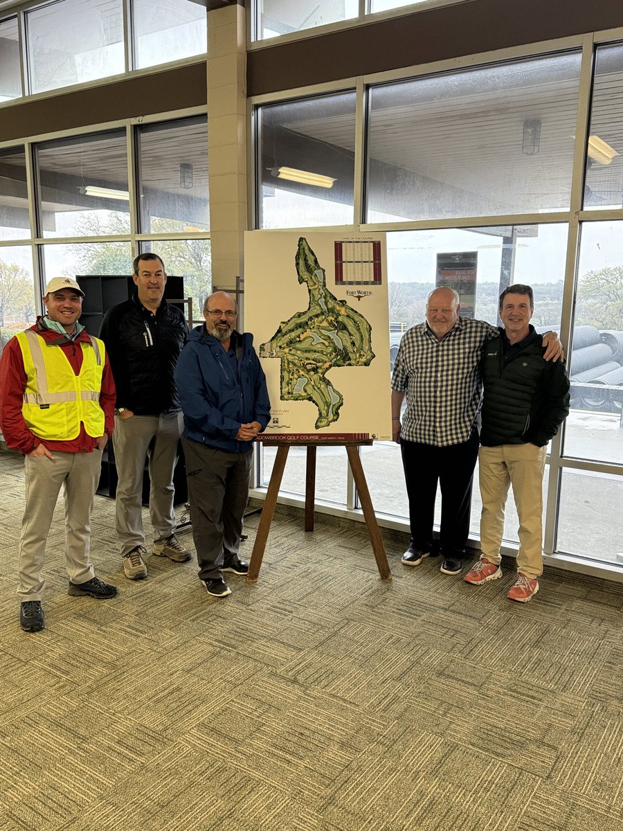 The TEAM was all together for a site meeting and inspection this week at Meadowbrook Golf Course ⛳️ 🚜 @TreyKempGCA @DougWrightGolf @heritage_links @ColliganGolf @LRDG1