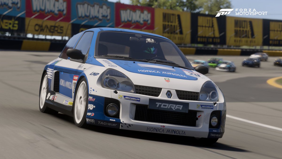 Livery share on the Renault Clio V6 for <a href="/lmp_abyss/">Abyss</a> who will be racing in the upcoming <a href="/TheReal_TORA/">TORA</a> Naffcar series

Ported the base design over from FM7 but with a complete update &amp; added <a href="/LMPeSports/">LMP eSports</a> colours with <a href="/konicaminolta/">KONICA MINOLTA</a> logos which suited the design &amp; colouring

#FMShare