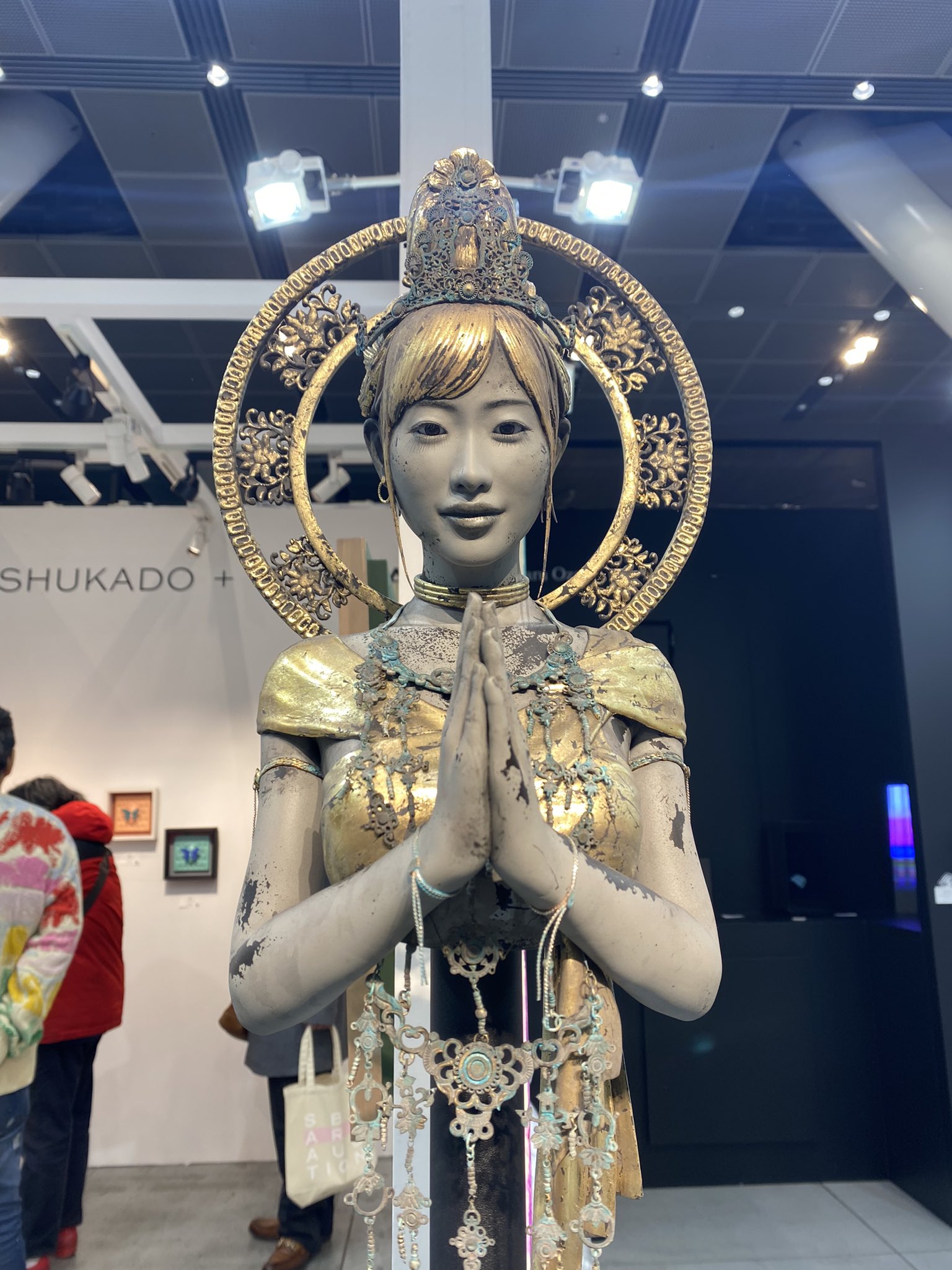 笑顔の仏像 金色フレーム ハヌマーン降臨　プラクルアン　無敵と富　繁栄 笑顔の仏像 金色フレーム ハヌマーン降臨 プラクルアン 無敵と富 繁栄